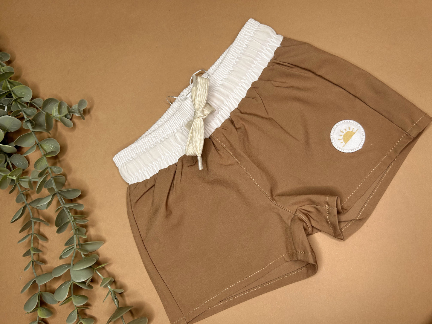 Nicolás Brown Swim Shorts